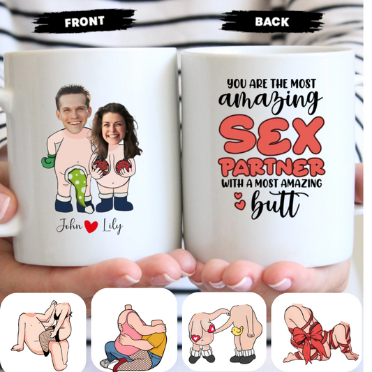 Mugnificent Portraits: Custom Couple Edition, Custom Face Couple, Personalized Mug, Funny Gift For Couple